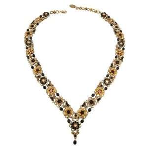 Charming Vintage Necklace designed by Michal Negrin with Brass Flower 