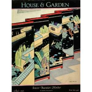 1925 Cover House Garden H. George Brandt Art Oriental   Original Cover
