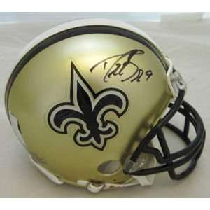  Drew Brees Autographed New Orleans Saints Mini Helmet 