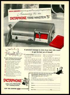 1947 Dictaphone dictation recording machine vintage ad  