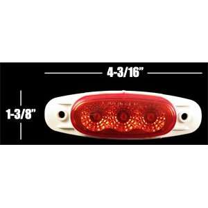    LED Oblong Marker/Clearance Red Diodes & Lens Mini Star Automotive