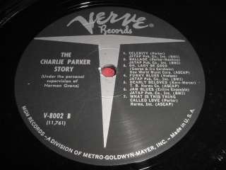 THE CHARLIE PARKER STORY #3   LP VERVE MGV 8002  