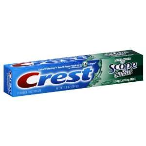 Crest Extra White Plus Scope Outlast Toothpaste, Fluoride, Long 