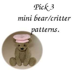 This is for the patterns only. Bears/critters are NOT included