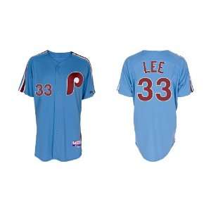  Philadelphia Phillies #33 Lee Sky Blue 2011 MLB Authentic 