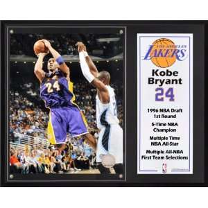  Kobe Bryant Los Angeles Lakers Sublimated 12x15 Plaque 