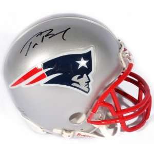 Signed Tom Brady New England Patriots Mini Helmet   GAI   Autographed 