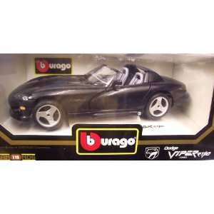 Burago 3065 1993 Dodge Viper RT/10   Black Convertible   Diecast   1 