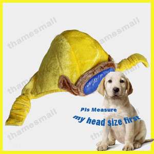 Pet Puppy Doggie Dog Helmet Cute Hat Apparel Yellow #L  