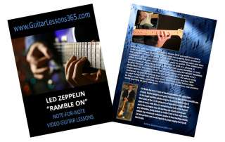 Led Zeppelin Ramble On Guitar Lesson DVD NEW  