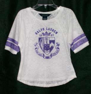 new NWT RALPH LAUREN girls Raglan Sleeve Tee Shirt Top size 4 and 6 RV 