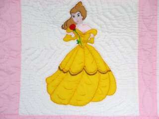 HAND~QUILTED DISNEY PRINCESS BABY QUILT/WALL HANGING  