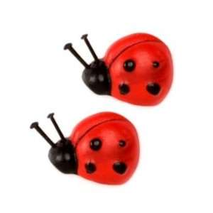   Button 3/4 Lady Bug Red/Black By The Each Arts, Crafts & Sewing