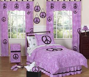 PURPLE TIE DYE PEACE SIGN CHILDRENS WALL PAPER BORDER  