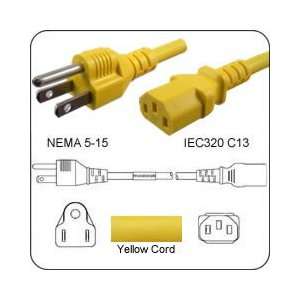 PowerFig PF51514C13180Y AC Power Cord NEMA 5 15 Plug to IEC 60320 C13 