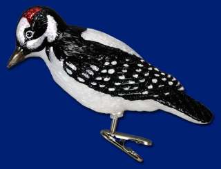 HAIRY WOODPECKER OLD WORLD CHRISTMAS ORNAMENT 18039  