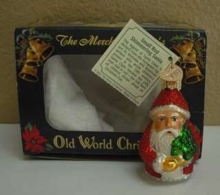 Merck OLD WORLD CHRISTMAS Ornament SANTA Mini 2001  