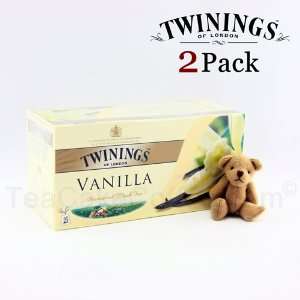 Twinings Black Tea Vanilla Tea / 25 Tea Bags / 50g / 1.8oz. (2 Packs 