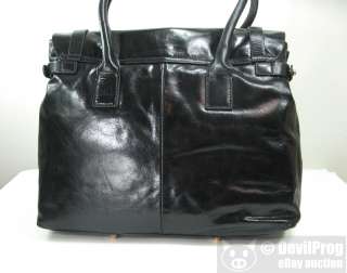 NWT BADGLEY MISCHKA Black Leather Flap Satchel Bag Purse Handbag $498 