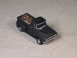 HO Scale 1956 Ford Pickup with a real fire wood load.  