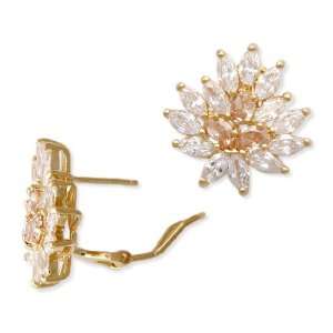 Cubic Zirconia {C.Z.} Vermeil Plated Champagne .925 Sterling Silver 