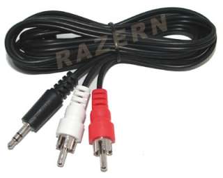 5mm mini plug to RCA cable hook computer to stereo  