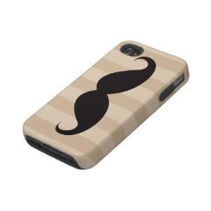  Black mustache and stripes iPhone 4 case Electronics