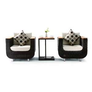 Modern Furniture  VIG  H01V1   Patio 2 Armchairs with Side 