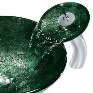 Vigo Industries Vigo Emerald Glass Sink and Faucet Set 