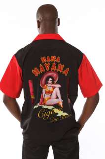 Rock House Retro Cigar Shirt Mama Havana Shirt Button Front  