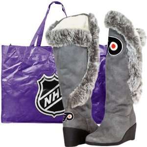 NHL Philadelphia Flyers Ladies Charcoal Team Supporter Knee High Boots