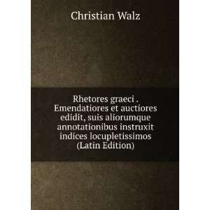   indices locupletissimos (Latin Edition) Christian Walz Books