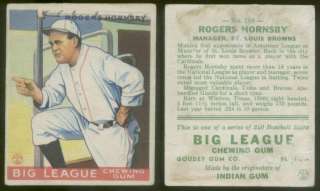 1933 Goudey 188 Rogers Hornsby St. Louis PSA Altered  