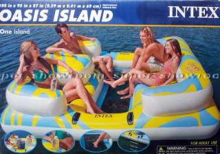 New BIG 4 Person Inflatable Pool Lake Raft Island Float 102 in. x 95 