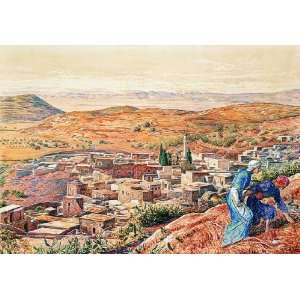 FRAMED oil paintings   William Holman Hunt   24 x 16 inches   Nazareth