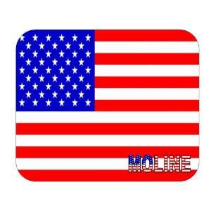  US Flag   Moline, Illinois (IL) Mouse Pad Everything 