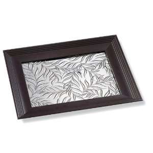 STUNNING Wooden TRAY with STERLING SILVER Decoration. Made in ITALY 