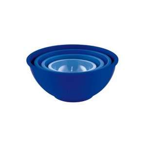  Zak Designs True Blue Medium Bowls, Tonal True Blue, Set 