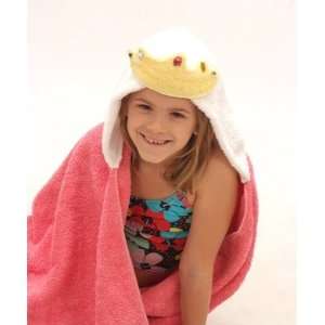  Hooded Towel   Crown in Pink Baby