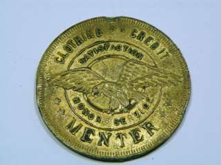 Vintage Coin Clothing Credit Menter $1 Token  