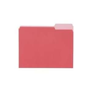  Quill Brand 1/3 Cut Letter Size File Folders   Red Office 
