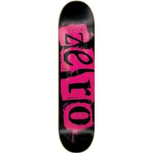   Skateboard Deck   8.0 Black/Pink Veneer 