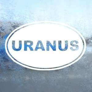  Uranus Euro Ovel White Decal Car Window Laptop White 
