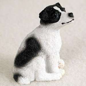 Jack Russell Terrier Miniature Dog Figurine   Black & White  