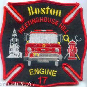 Boston, MA Engine 17 Meetinghouse Hill fire patch  