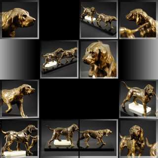 Stunning 1930s French ART DECO Dog Group Mantelpiece SCULPTURE  
