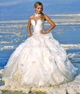 White/Ivory Sweetheat Neckline Wedding Dresses Bride Gowns *Custom 