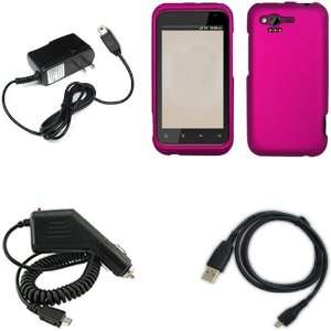 iFase Brand HTC Rhyme ADR6330 Combo Rubber Rose Pink Protective Case 