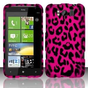 For HTC Titan X310e (AT&T) Rubberized Hot Pink Leopard Design Snap on 