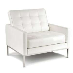   Design Mid Century Modern Bright White Baliette Chair